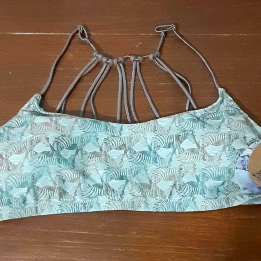 NWT Prana "Seaside Safari" Sporty Bikini Top